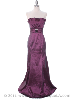 8075 Eggplant Evening Dress, Eggplant