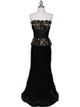 8315 Black Gold Evening Gown - Black Gold, Front View Thumbnail