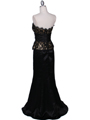 8315 Black Gold Evening Gown - Black Gold, Back View Thumbnail