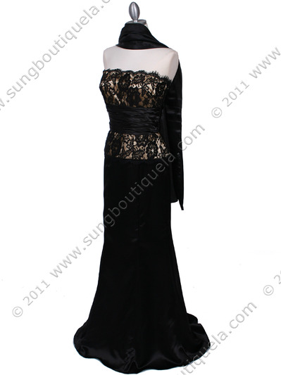 8315 Black Gold Evening Gown - Black Gold, Alt View Medium