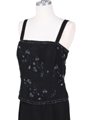 8324 Black Beaded Mock Two Piece Dress with Jacket - Black, Alt View Thumbnail