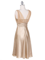 8474 Gold Glitter Tea Length Dress - Gold, Back View Thumbnail