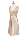 8474 Gold Glitter Tea Length Dress - Gold, Alt View Thumbnail