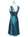 8474 Teal Glitter Tea Length Dress - Teal, Back View Thumbnail