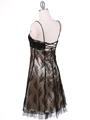 8509 Black Gold Laced Cocktail Dress - Black Gold, Back View Thumbnail