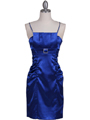 8531 Royal Blue Strapless Satin Cocktail Dress - Royal Blue, Front View Thumbnail
