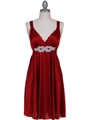8563 Red Cocktail Dress - Red, Front View Thumbnail