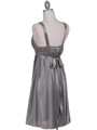 8563 Silver Cocktail Dress - Silver, Back View Thumbnail