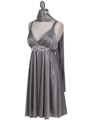 8563 Silver Cocktail Dress - Silver, Alt View Thumbnail