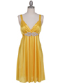 8563 Yellow Cocktail Dress - Yellow, Front View Thumbnail