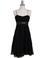 8569 Black Cocktail Dress - Black, Front View Thumbnail
