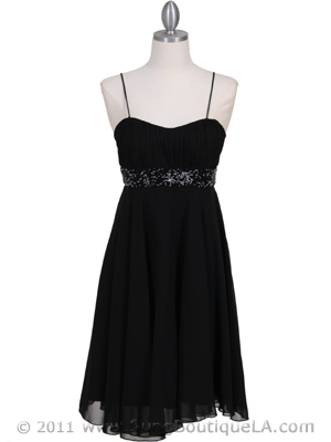 8569 Black Cocktail Dress, Black