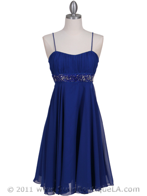 8569 Royal Blue Cocktail Dress, Royal Blue