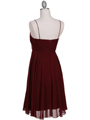 8569 Wine Cocktail Dress - Wine, Back View Thumbnail