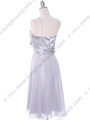 8610 Silver Cocktail Dress - Silver, Back View Thumbnail