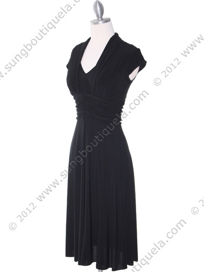 8614 Black Cocktail Dress - Black, Alt View Medium