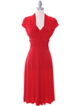 8614 Red Cocktail Dress - Red, Front View Thumbnail
