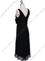 8632 Black Chiffon Cocktail Dress - Black, Back View Thumbnail