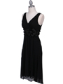 8632 Black Chiffon Cocktail Dress - Black, Alt View Thumbnail
