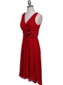 8632 Red Chiffon Cocktail Dress - Red, Alt View Thumbnail