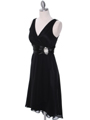 8641 Black Chiffon Cocktail Dress - Black, Alt View Thumbnail