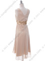 8641 Gold Chiffon Bridesmaid Dress - Gold, Back View Thumbnail