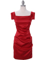 8638 Red Cocktail Dress - Red, Front View Thumbnail