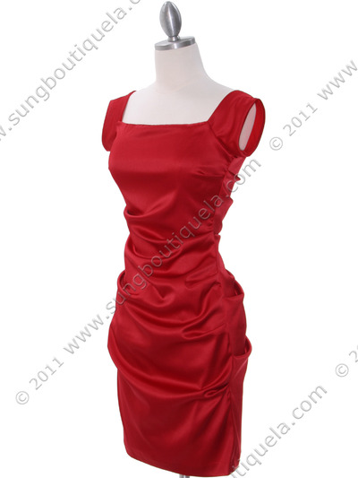 8638 Red Cocktail Dress - Red, Alt View Medium