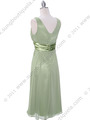 8641 Sage Chiffon Cocktail Dress - Sage, Back View Thumbnail