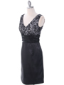 8653 Black and Silver Cocktail Dress - Black Silver, Alt View Thumbnail