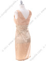 8653 Gold Cocktail Dress - Gold, Back View Thumbnail