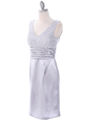 8653 Silver Cocktail Dress - Silver, Alt View Thumbnail