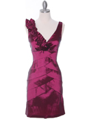 8674 Magenta Taffeta Cocktail Dress, Magenta