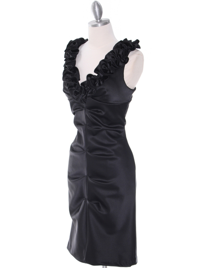 8681 Black Cocktail Dress - Black, Alt View Medium