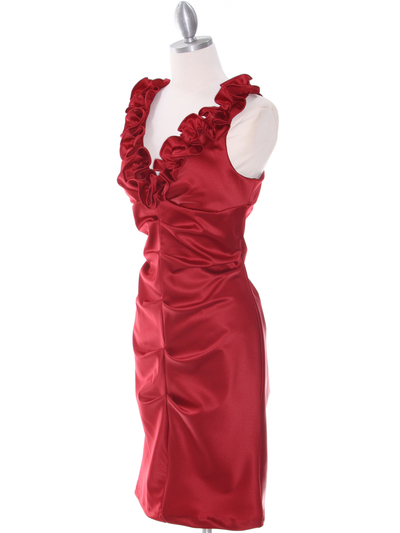 8681 Red Cocktail Dress - Red, Alt View Medium