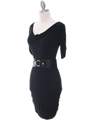 87218 Black Knit Dress - Black, Alt View Thumbnail