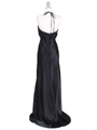 9002 Black Halter Evening Gown - Black, Back View Thumbnail