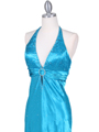9002 Turquoise Halter Evening Gown - Turquoise, Alt View Thumbnail