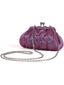 FN90051 Lilac Taffeta Pleated Rhinestone Evening Clutch - Lilac, Alt View Thumbnail