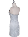 90201 Silver Sequin Party Dress - Silver, Back View Thumbnail