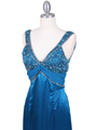 9023 Teal Blue Beaded Evening Gown - Teal, Alt View Thumbnail