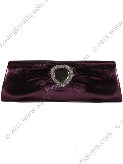 90530 Purple Evening Bag - Purple, Front View Medium