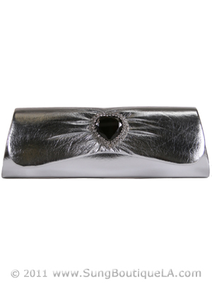 90530 Silver Evening Bag, Silver