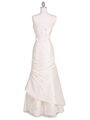 9061 Ivory 2-piece Evening Gown - Ivory, Back View Thumbnail