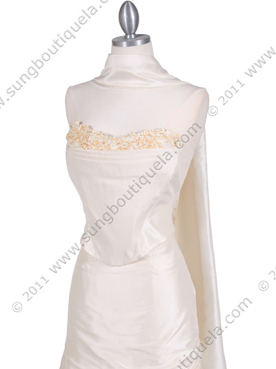 9061 Ivory 2-piece Evening Gown - Ivory, Alt View Medium