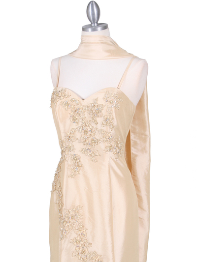 9071 Gold Evening Gown - Gold, Alt View Medium