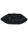 HBG90724 Black Sequin Evening Bag - Black, Front View Thumbnail