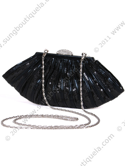 HBG90724 Black Sequin Evening Bag - Black, Alt View Medium