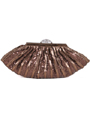 HBG90724 Brown Sequin Evening Bag - Brown, Front View Thumbnail