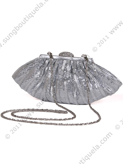 HBG90724 Silver Sequin Evening Bag - Silver, Alt View Medium